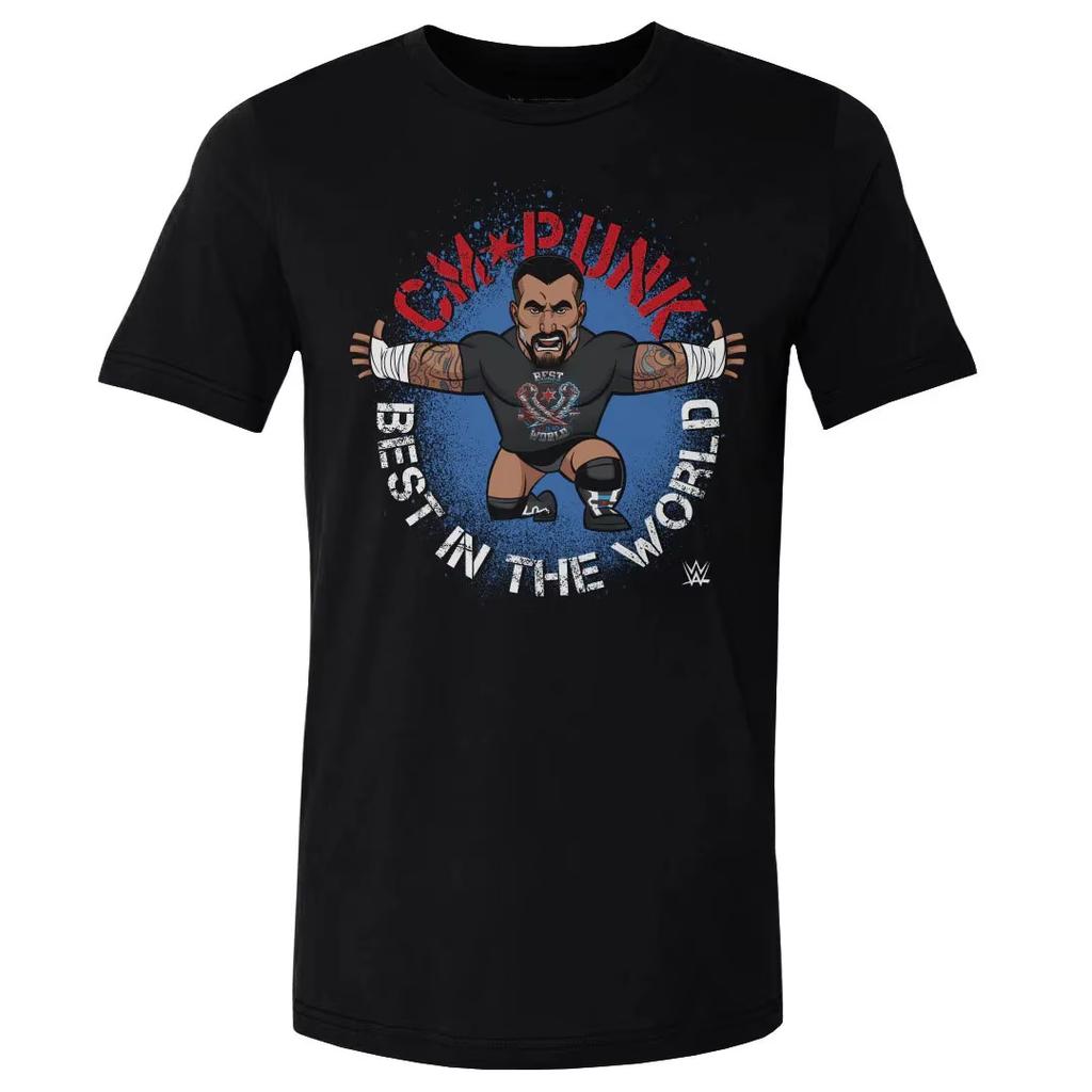 2026 Nowa Drukowana Koszulka Zapaśnika Cm Punk Letnia Koszulka Z Krótkim Rękawem Unisex Odzież Sportowa Top