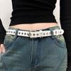 Star Eyelets Y2K Star Waist Belts Metal Buckle Girls Rivet Waistband Women's Jeans Belt  Hip Hop