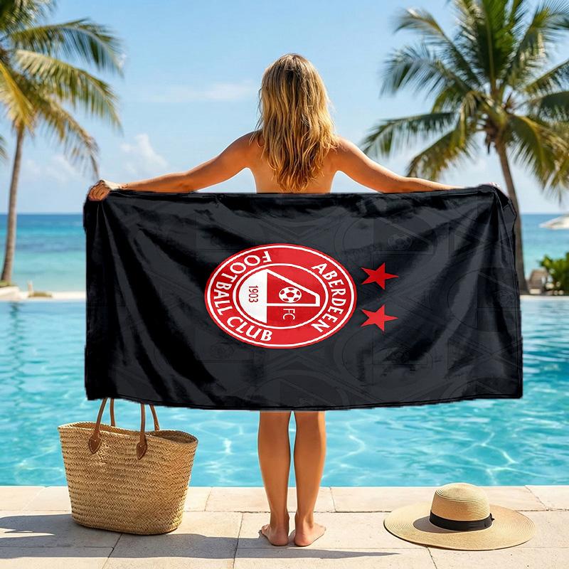 Aberdeen FC Aufdruck Schnelltrocknendes Strandtuch Mikrofaser Saugfähig Tragbar Reise Schwimmtuch