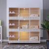 Three-Tier Solid Wood Cat Breeding & Boarding Cage with Birthing Room