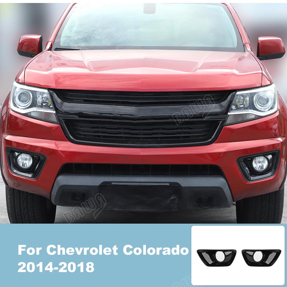BAWA Car Front Fog Light Decoration Cover For Chevrolet Colorado 2014 2015 2016 2017 2018 Light Lamp Exterior Accessories