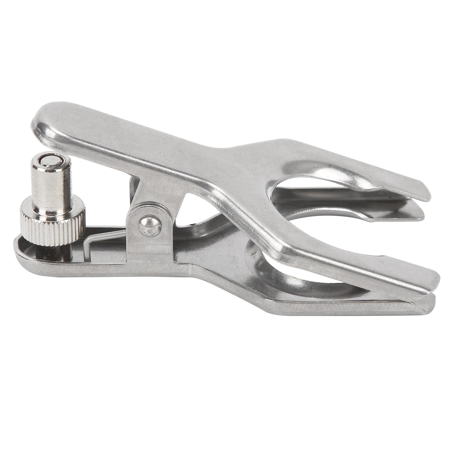 Spherical Pinch Clamp Stainless Steel Spherical Joint Clamp Holder Pinch Clip Laboratory Tool40# 34mm Mouth Diameter Color: As shown in the picture