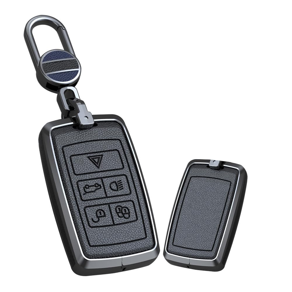 

KUNIO Smart Key Case for Land Key Key Compatible with Land Range Jaguar Protects Car Alloy and Black Rover, Cover, Holder, Stylish, Screwless,