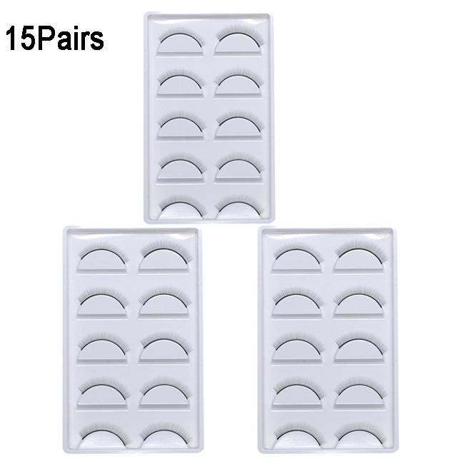 5/15 Pairs Training False Lashes False Eyelash Extension Practice Lashes Beginners Self Adhesive Lash Strips Eye Makeup Tools