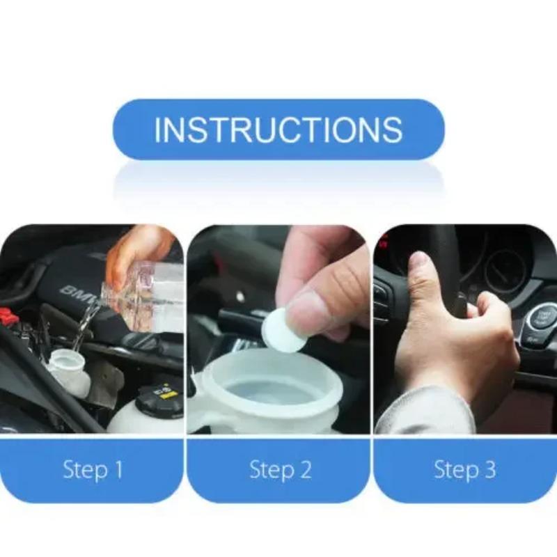 5Pcs-200pcs Car Windshield Solid Cleaning Agent Car Glass Wiper Solid Concentrated Cleaning Effervescent Tablets Car Accessories