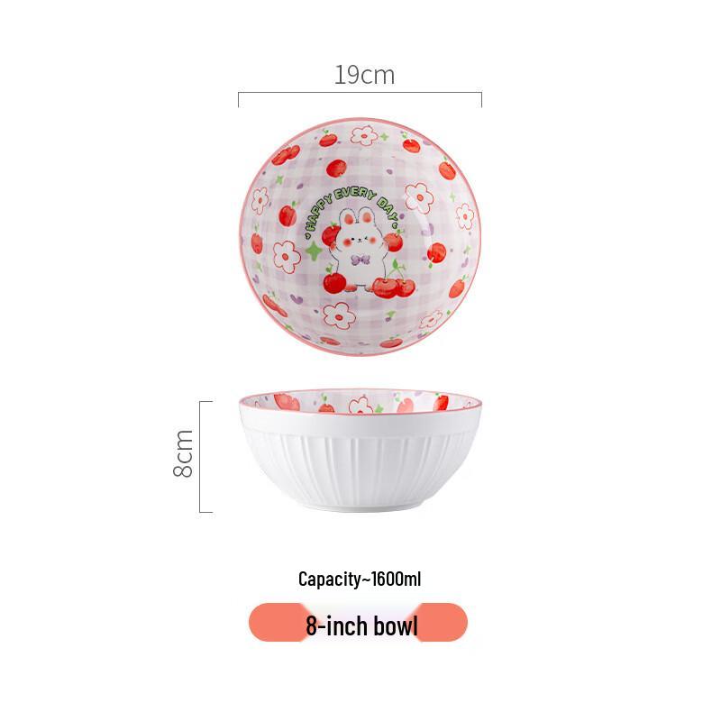 ZISIZ Мультяшная керамическая миска для риса, 2 шт.