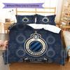Club Brugge KV Pattern Bedding,Quilt Set Quilt Cover Pillowcase Home Birthday Gift(1 * Duvet Cover + 2 * Pillowcase, Without Core)