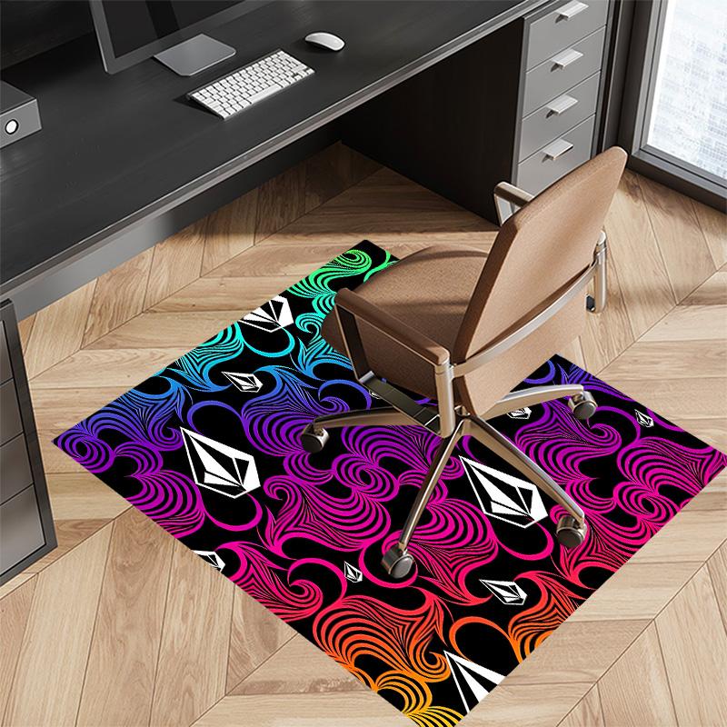 V-VOLCOM LOGO3 Printed Absorbent Washable Carpet, Non-Slip Bathroom Mats, Kitchen Rugs, Yoga Mat,Living Room Entrance, Camping Picnic Rugs