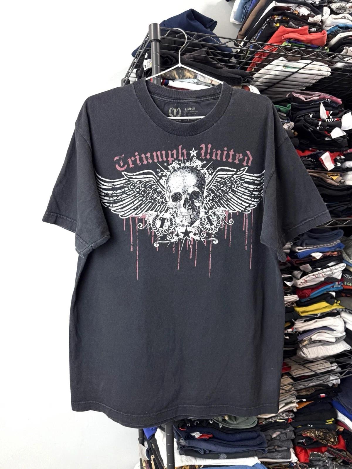 

Vintage Triumph United T Shirt Affliction Hysteric Glamour Black L Size 4XL