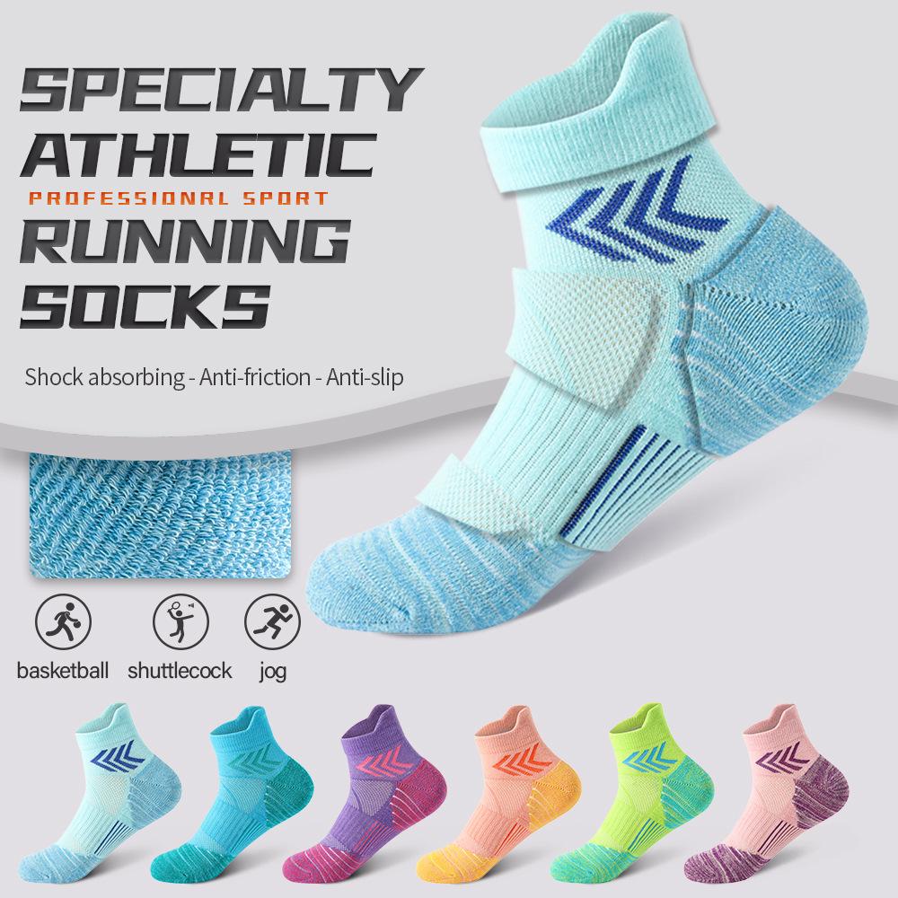 Unisex Sports Socks: Short, Terry Loop Bottom for Basketball, Running, Fitness, and Badminton.