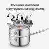 KOBACH 18cm 304 Stainless Steel Milk Pot with Steamer