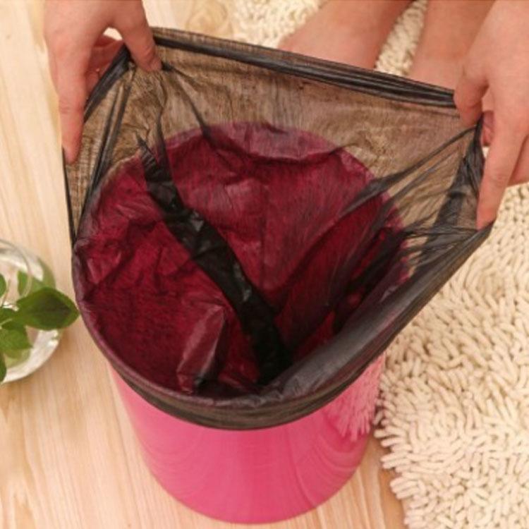Multi-Purpose Thick Black Kitchen Garbage Bags with Point-Break Design for Easy Classification