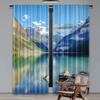 2Pcs Landscape Curtain Lake Louise Banff National Park Canada Lakeside Rocks Clear Water Scenic For Living Room Bedroom Kitchen
