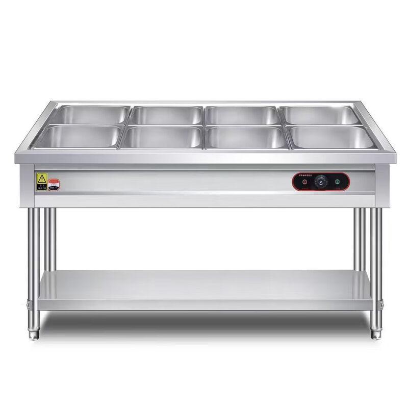 Commercial Stainless Steel Electric Heated Food Warmer & Display Table