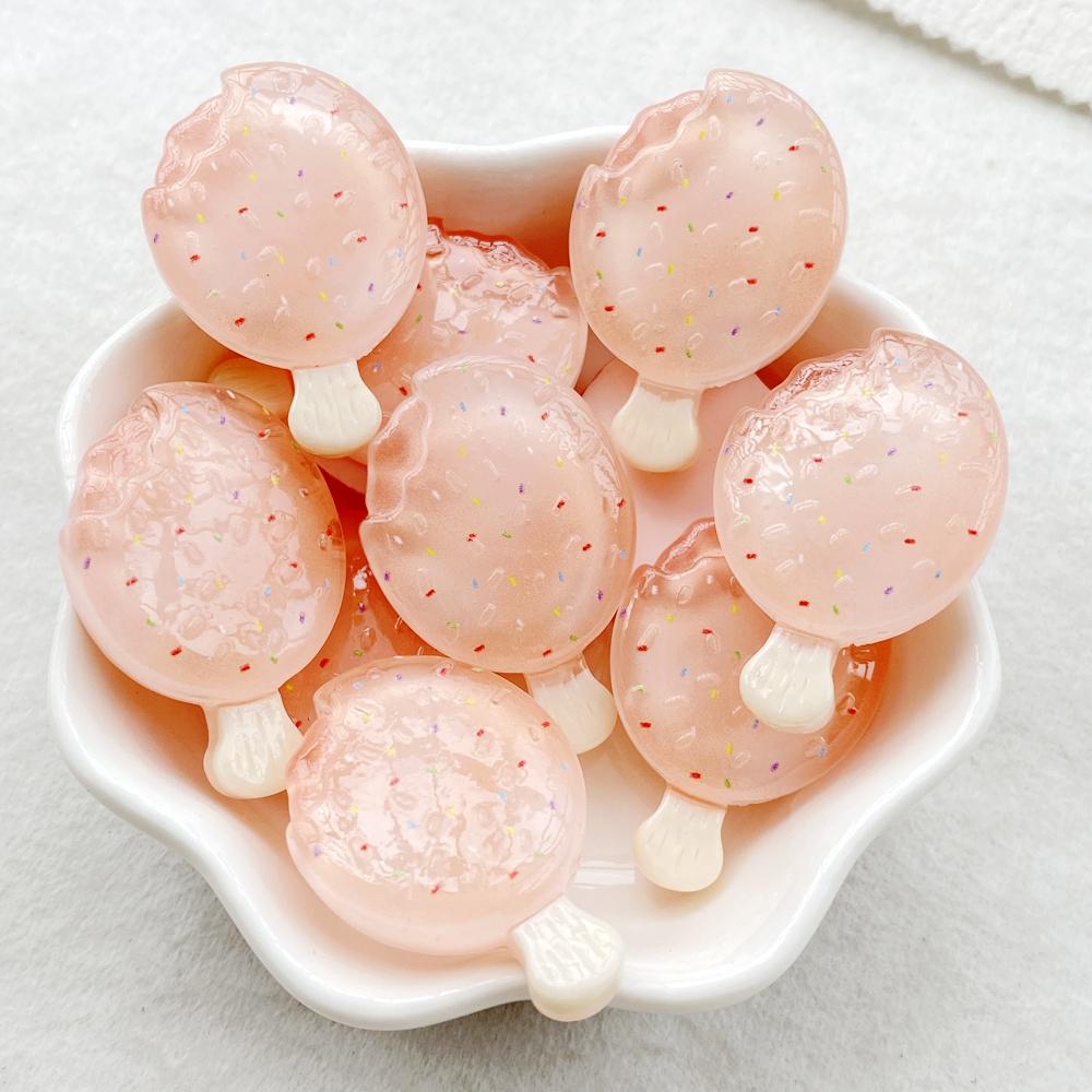 10Pcs Cute Resin Transparent Fruit Strawberry, Lemon Ice Cream Flat Back Scrapbooking DIY Jewelry Craft Decoration Accessories