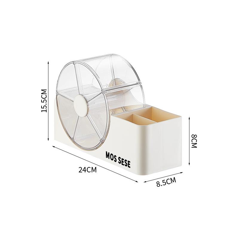 New Luxury Cosmetics Organizer Makeup Storage Box Dressing Table Rack with Rotating Storage Box Desktop Dustproof Cosmetic Boxes