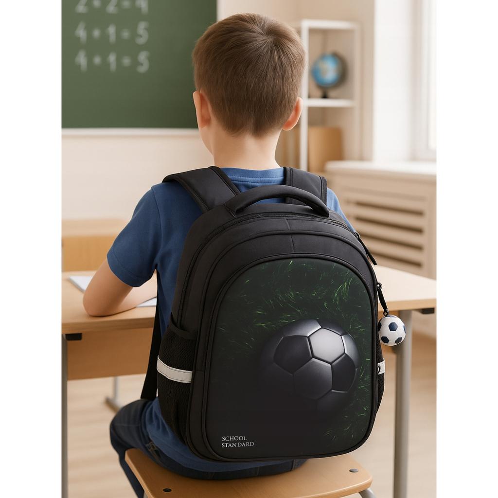 Homedesign School Backpack with Reinforced Handle, Adjustable Straps, Reflective Elements, Waterproof Material, 38x30x18 cm, Multicolor