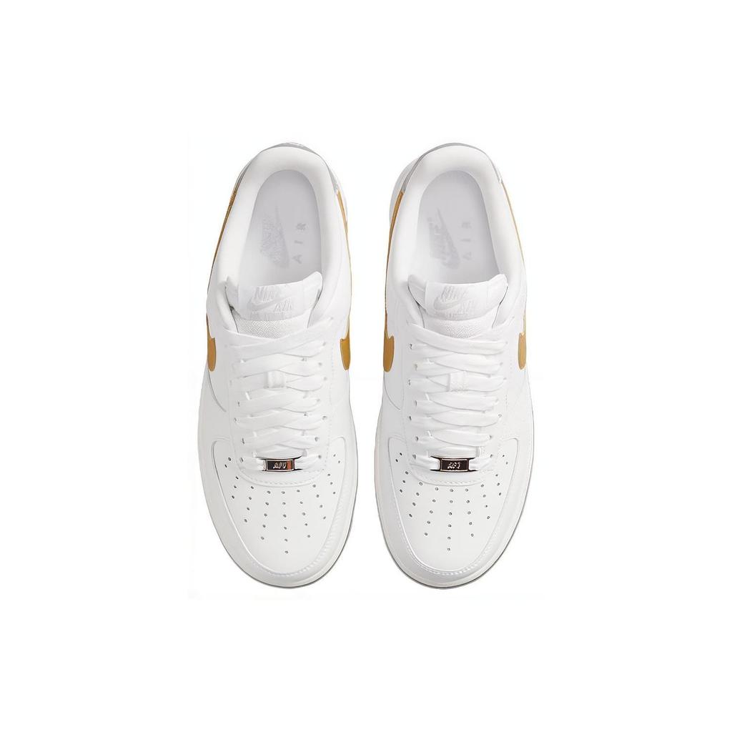 Nike Air Force 1 07 White Metallic Gold Women Sneakers DD8959-106