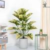 Artificial Colored Taro Leaves: Indoor Decorative Potted Plant
