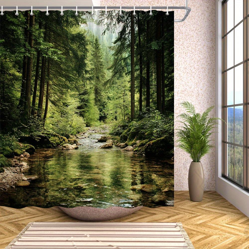 Forest Trail Shower Curtain - Various Styles of Decoration, Love Nature, Inspiration, Rivers, and Listen To Water