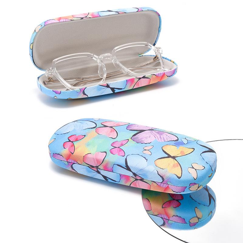 Hard Shell Eyeglasses Case Leather Glasses Case Sunflower Starry Night Painting Sunglasses Holder Eyewear Glasses Container