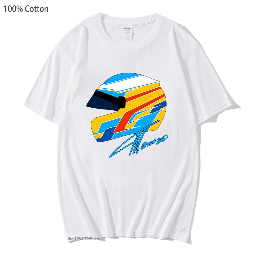 Men's Cotton F1 Shirt Cool Tshirt Oversized Y2k Clothes Funny Games Women's Short Sleeve Top Male Clothing Short Sleeved