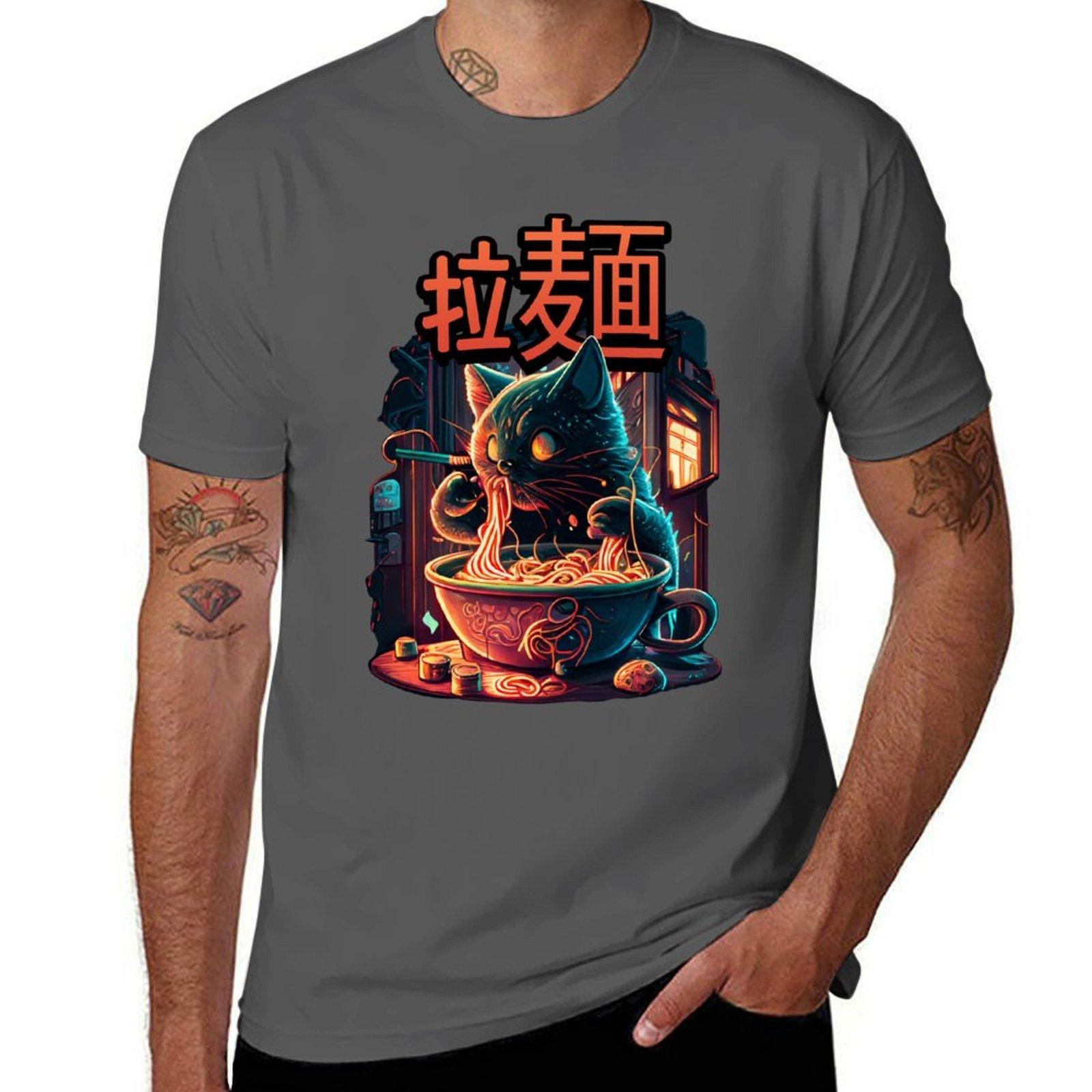 

Late Night Ramen T-Shirt anime t shirts for man g man t shirts for men t shirts cotton 100% T-Shirt 4XL