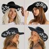 Rhinestone Woman Men Cowboy Hat for Christmas Elegant Ladies Prom Party Hat