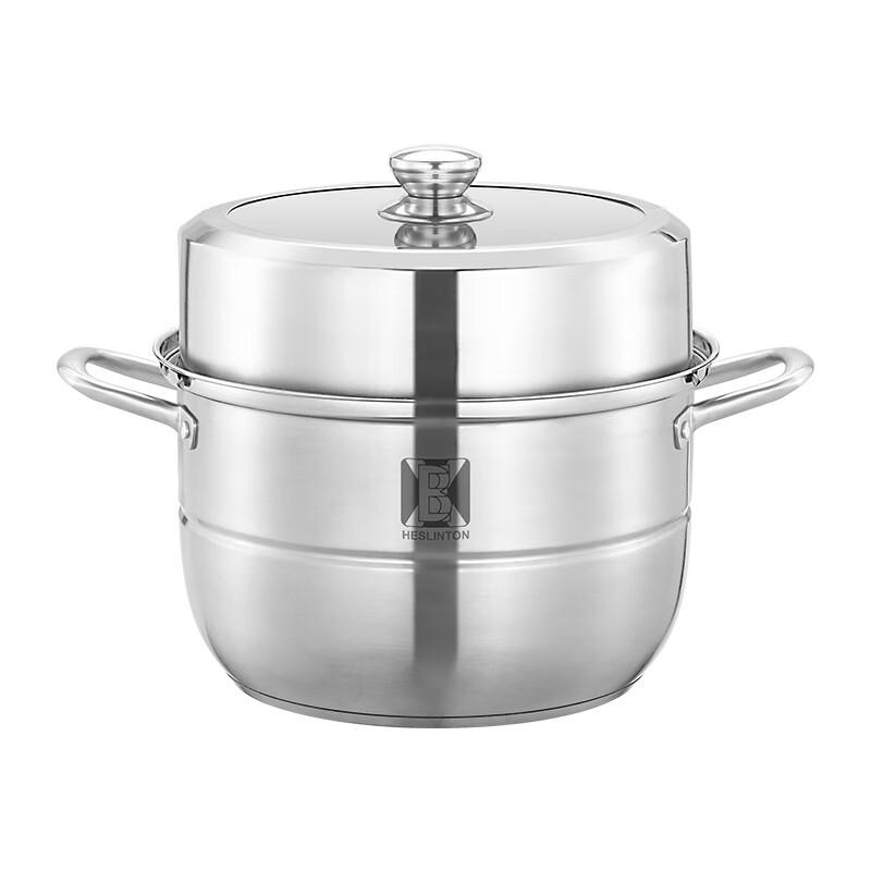 ZISIZ 304 Stainless Steel 3-Layer Steamer & Soup Pot