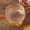 European Style Seasoning Jar,Alloy With lid Handle Red Inlaid Gem Container Salt Butter Organizer,Coffee Beans Jar,Kitchen Tools