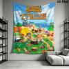 Name Custom Animal Crossing Wall Tapestry Aesthetic Wall Hanging Printed Fabric Blanket Decorative Tapestries for Bedroom Living Room Home Decor
