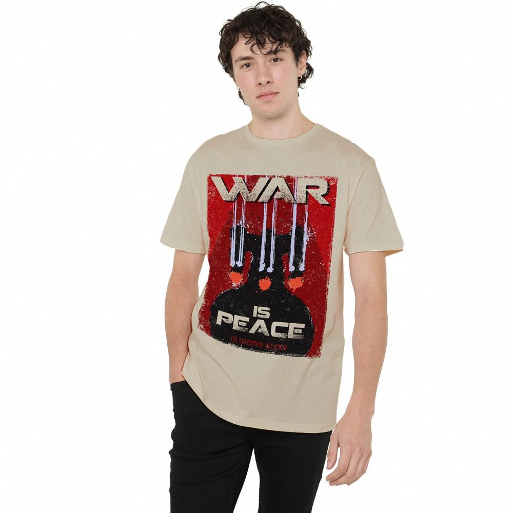 Star Trek War Is Peace T-Shirt S-3XL Sand XXL