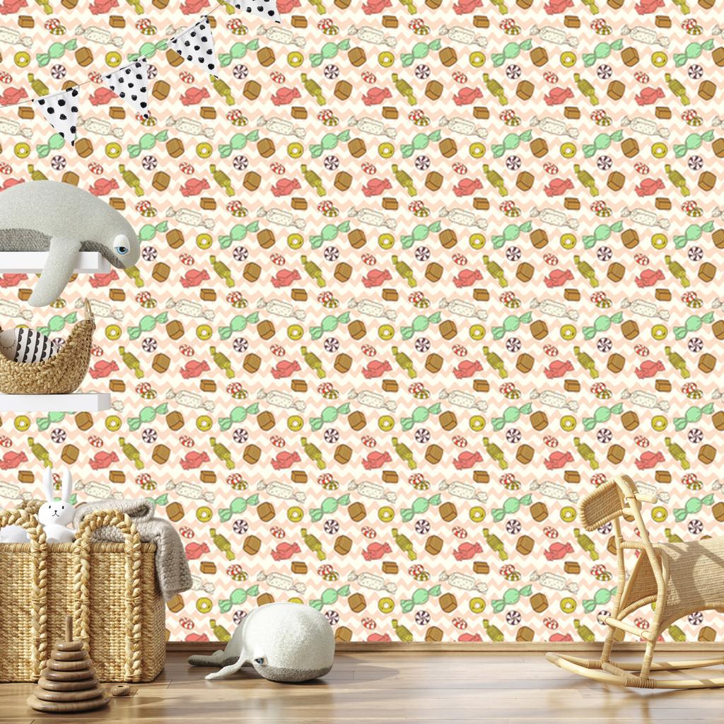 Wallpaper Candy before zigzag pattern for living room and bedroom 50x1000