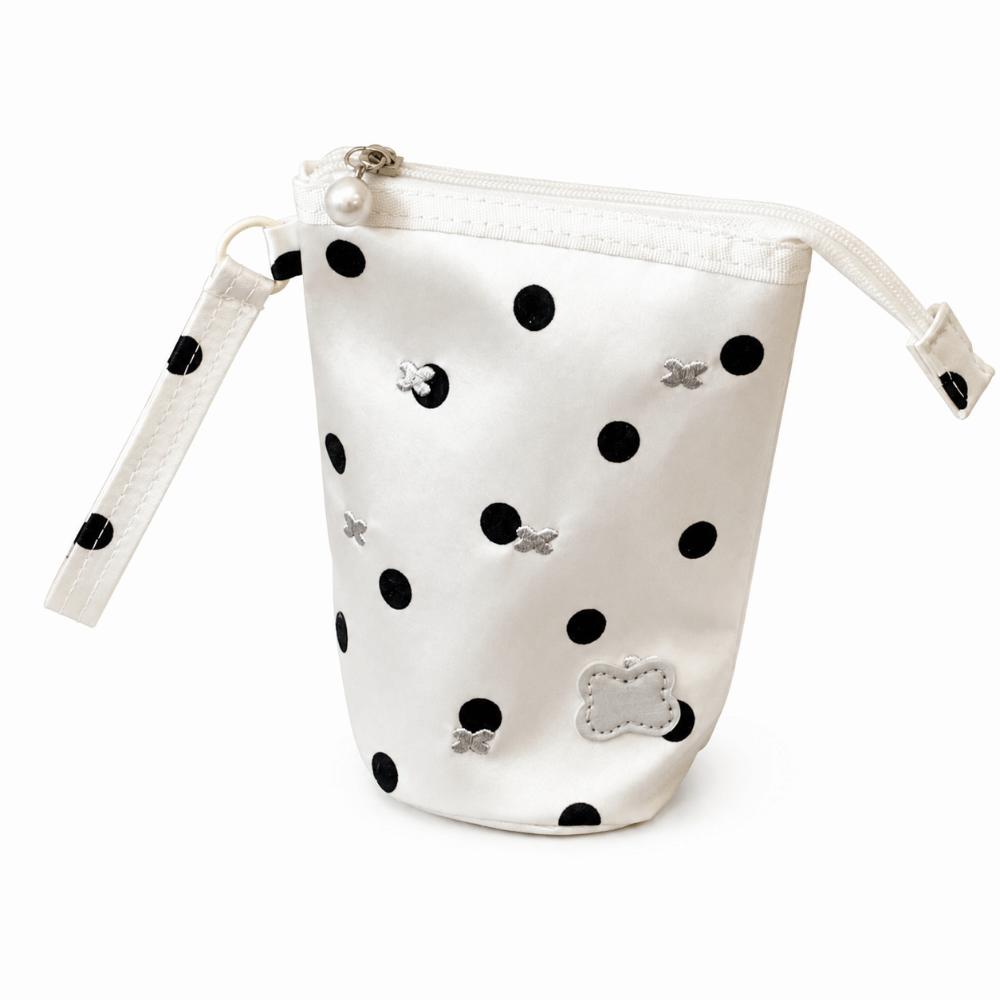 Multi-Functional Pencil Case Polka Dot Print Stationery Bag Portable Pencil Pouch Students 1