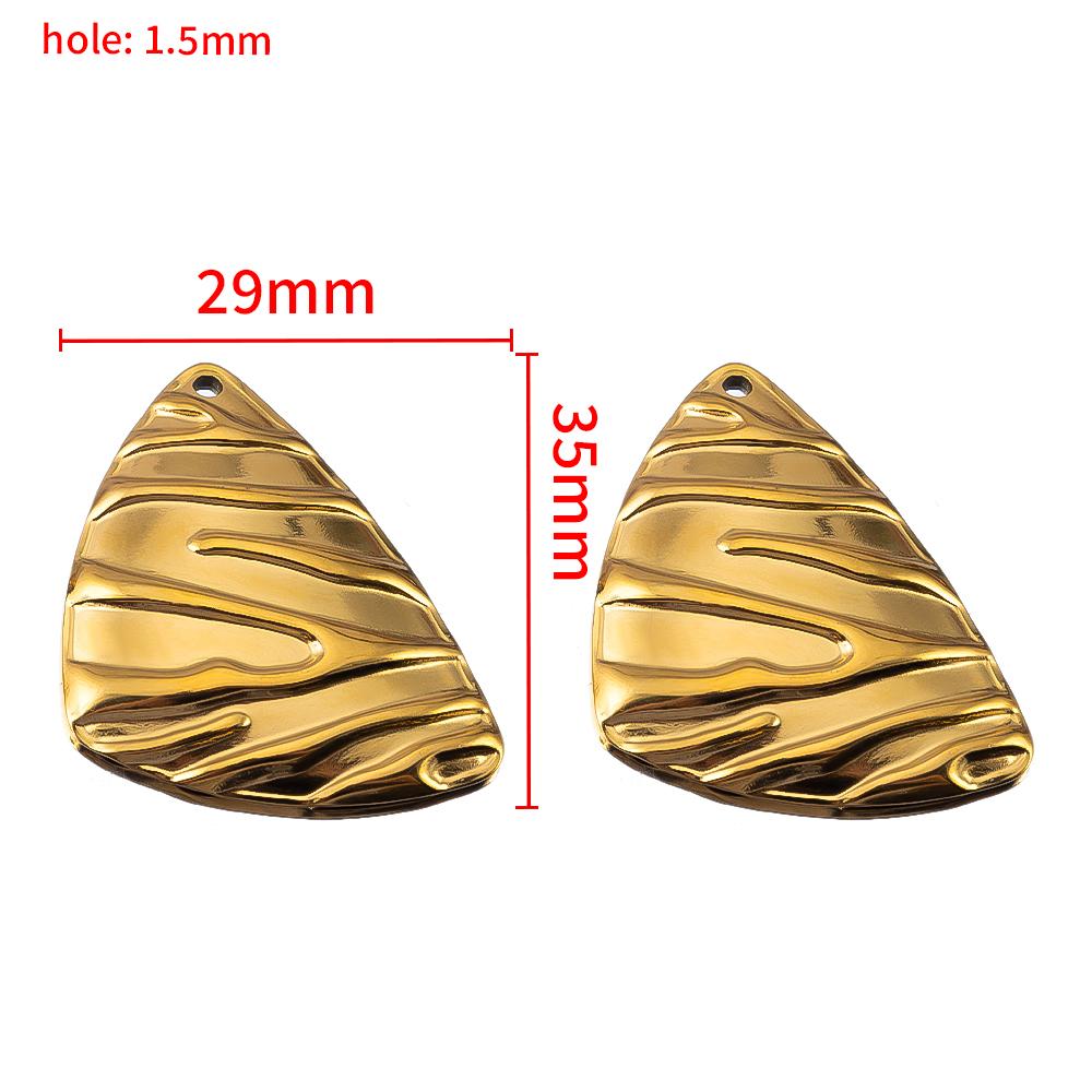 2pcs Stainless Steel Orange Enamel Retro Anklet Charm Bohemia Gold Plated Pendant Base for DIY Earring Necklace Jewelry Findings