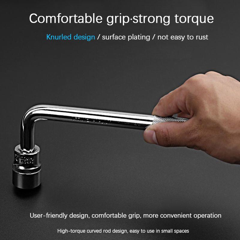 Socket Ratchet Wrench Extension Bar Set - Long Steering Sleeve, Connecting Rod & Accessories for Wrench Tools