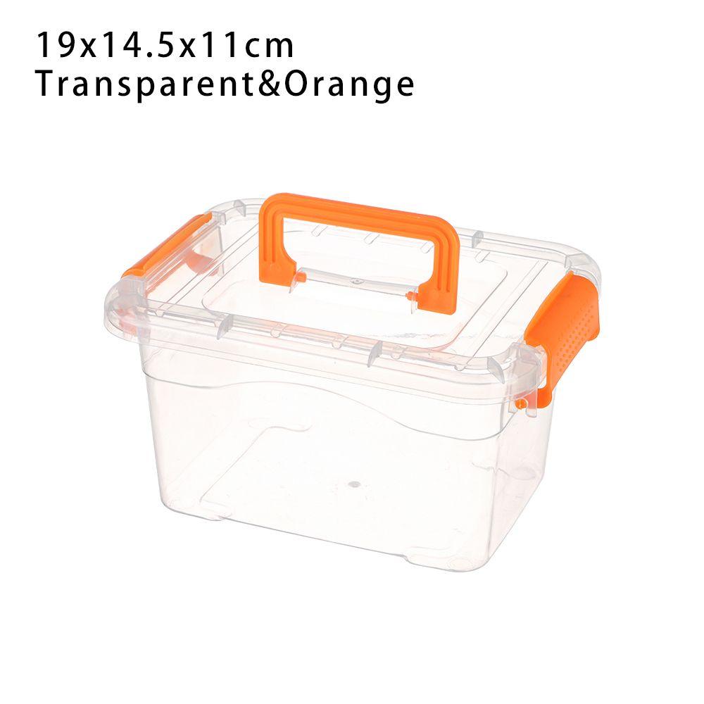 

Кейсы для переноски Коробки для рукоделия из бисера Коробка для мелочей Пластиковые коробки Ящик для инструментов для ювелирных изделий Хранение лоскутного шитья и игрушек 19x14.5x11cm оранжевый/прозрачный