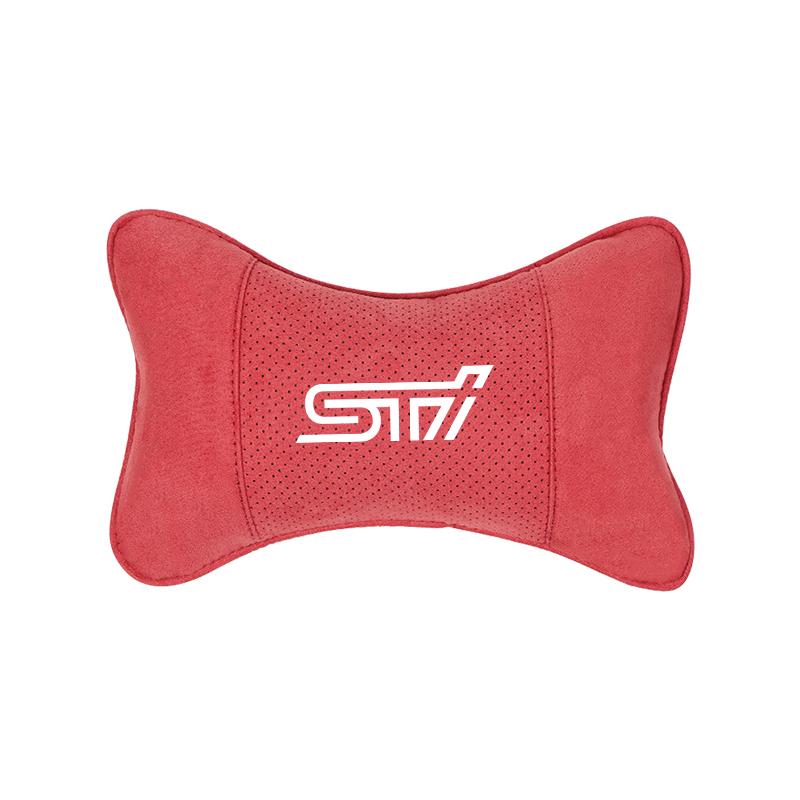 1 Stück Wildleder Autositz Kopfstütze Nackenkissen Innenzubehör für Subaru STI Impreza Legacy WRX BRZ Forester XV Outback Levorg