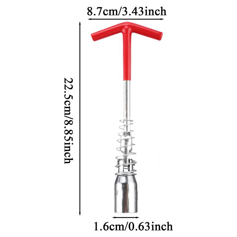 Spark Plug Removal Tool T-Handle Spark Plug Wrench Non-Slip Handle Alloy Replacement Remover Engine Equipment For Vehicle Car