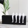 Simple Modern Side By Side Sitting and Reading Character Combination Decoration Sample Room Living Room TV Cabinet Creative Decoration