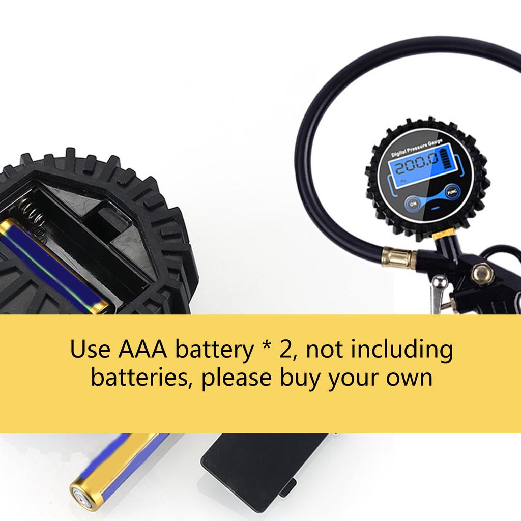 Tire Pressure Gauge, 200PSI Backlight Digital LCD Display Tire Gauges for Tire Pressure,Air Pressure Gauge for Car Bike