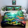 Colorful Dinosaur Forest Bedding Duvet Cover Sets Duvet Covers Pillowcases Gifts (1 * Duvet Cover 2 * Pillowcases, Without Duvet Insert)