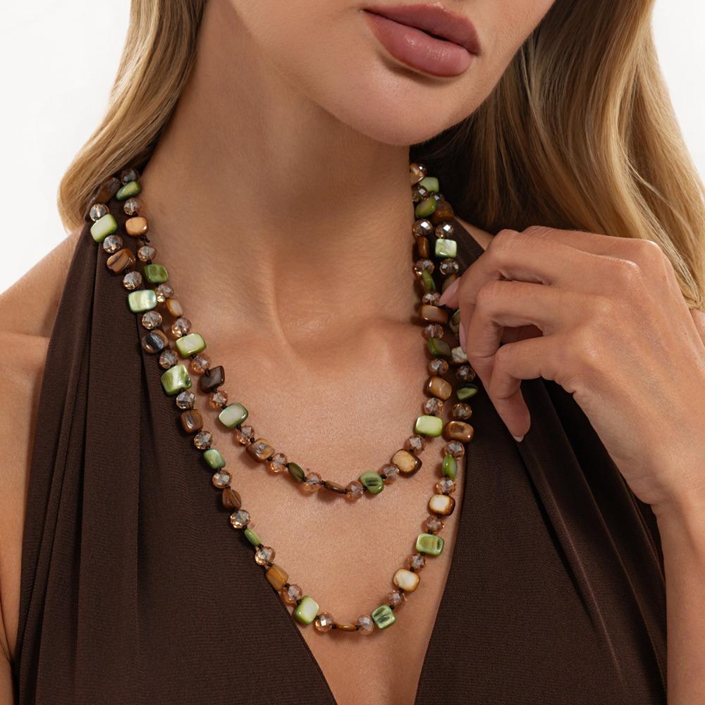 French Retro Ethnic Shell Bead Necklace - Multifunctional Design, Women's Layered Niche Light Luxury, Daily Jewelry Accessories