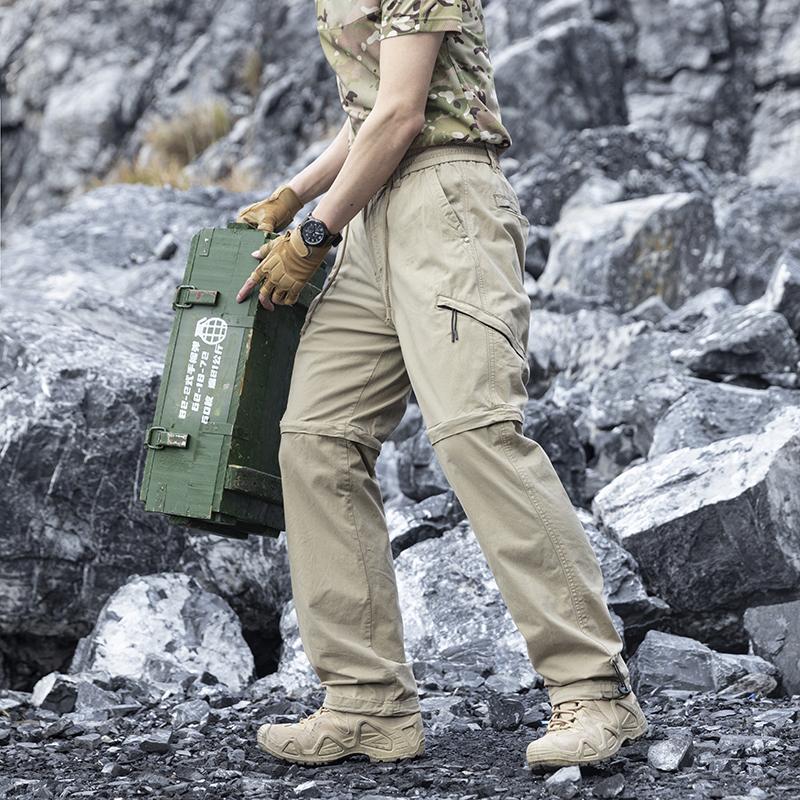 Sports Pants With Multiple Pockets, Loose Oversized Work Pants, Men's Detachable Tactical Casual Pants