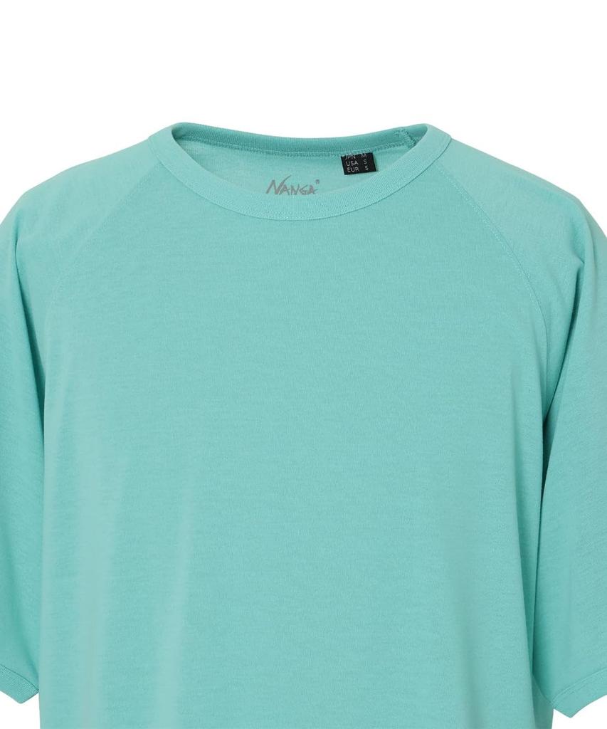 NANGA DRY MIX RAGLAN SLEEVE TEE Black White Casual Short Sleeve Shirt Moisture Wicking Quick Drying UV Protection Men's N2500-1M513A