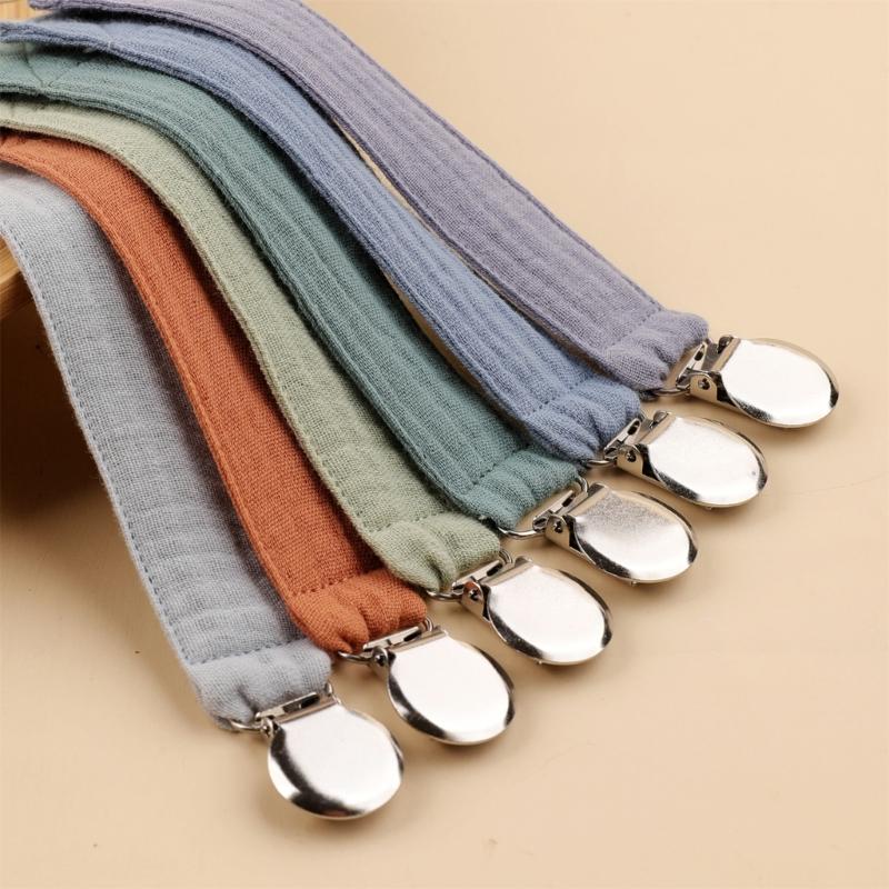 6Pcs Baby Pacifier Strap Baby Soother Chain Newborns Dummy Chain Clip Baby Product Cotton Teether Pacifier Strap Holder