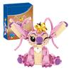 Nuovi Blocchi da Costruzione Angelo Stitch CP 2025 - Giocattoli Cartoon con Pezzi Grandi e Orecchie Mobili - Regalo di Assemblaggio per Bambini e Bambine per il Compleanno