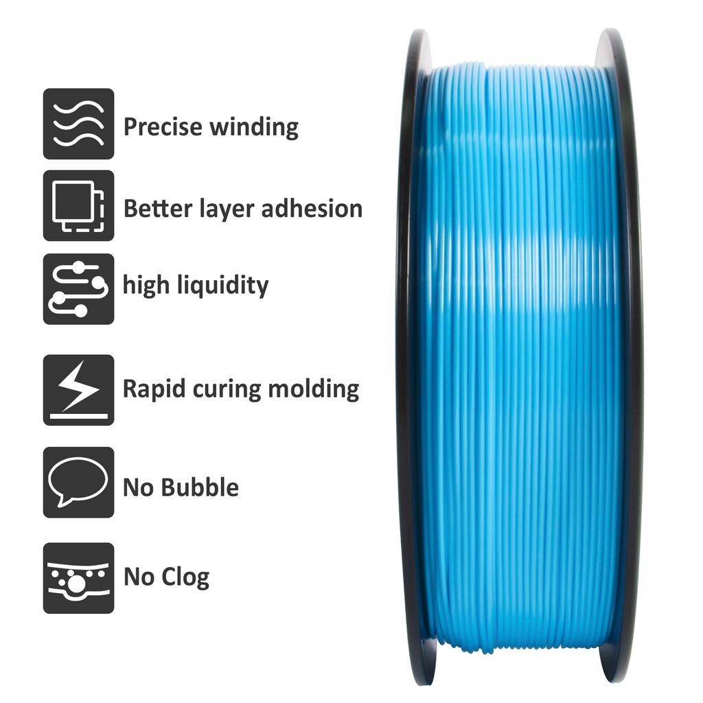GEEETECH 1kg 1 spool 1.75mm High-Speed PLA Filament, Fast Curing,HS-PLA High-Speed 3D Printing Filament,Better Liquidity