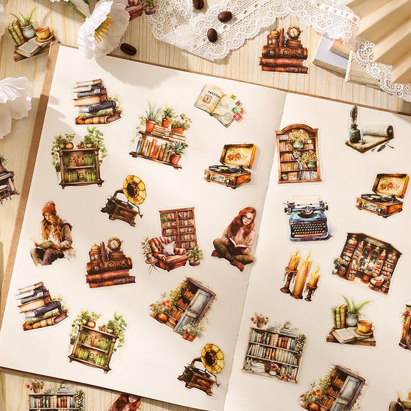 40 pcs Vintage INS Stickers pack Adhesive Diy Scrapbooking Diary Album Planner handmade Junk Journal Supplies