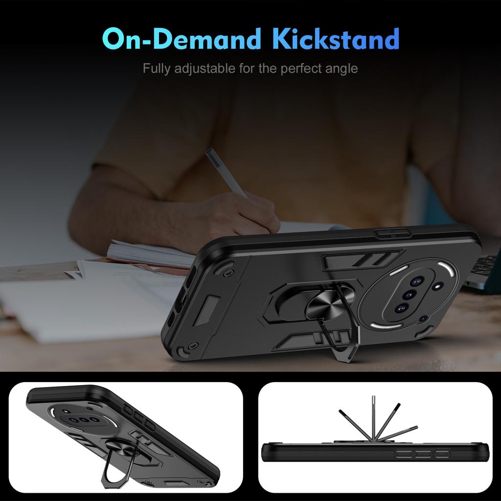 Military Armor Shockproof Case for Nothing Phone 3a NothingPhone 2a Plus Protective Cover Ring Stand Holder Fundas Coque